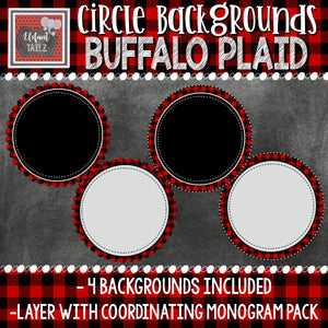 Circle Backgrounds - Buffalo Plaid