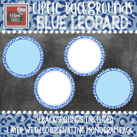 Blue Leopard Circle Backgrounds