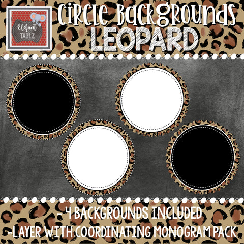 Circle Backgrounds - Leopard
