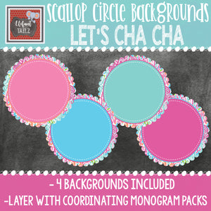 Lilly Pulitzer Let's Cha Cha Scallop Circle Backgrounds