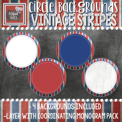 Circle Backgrounds - Vintage Stripes