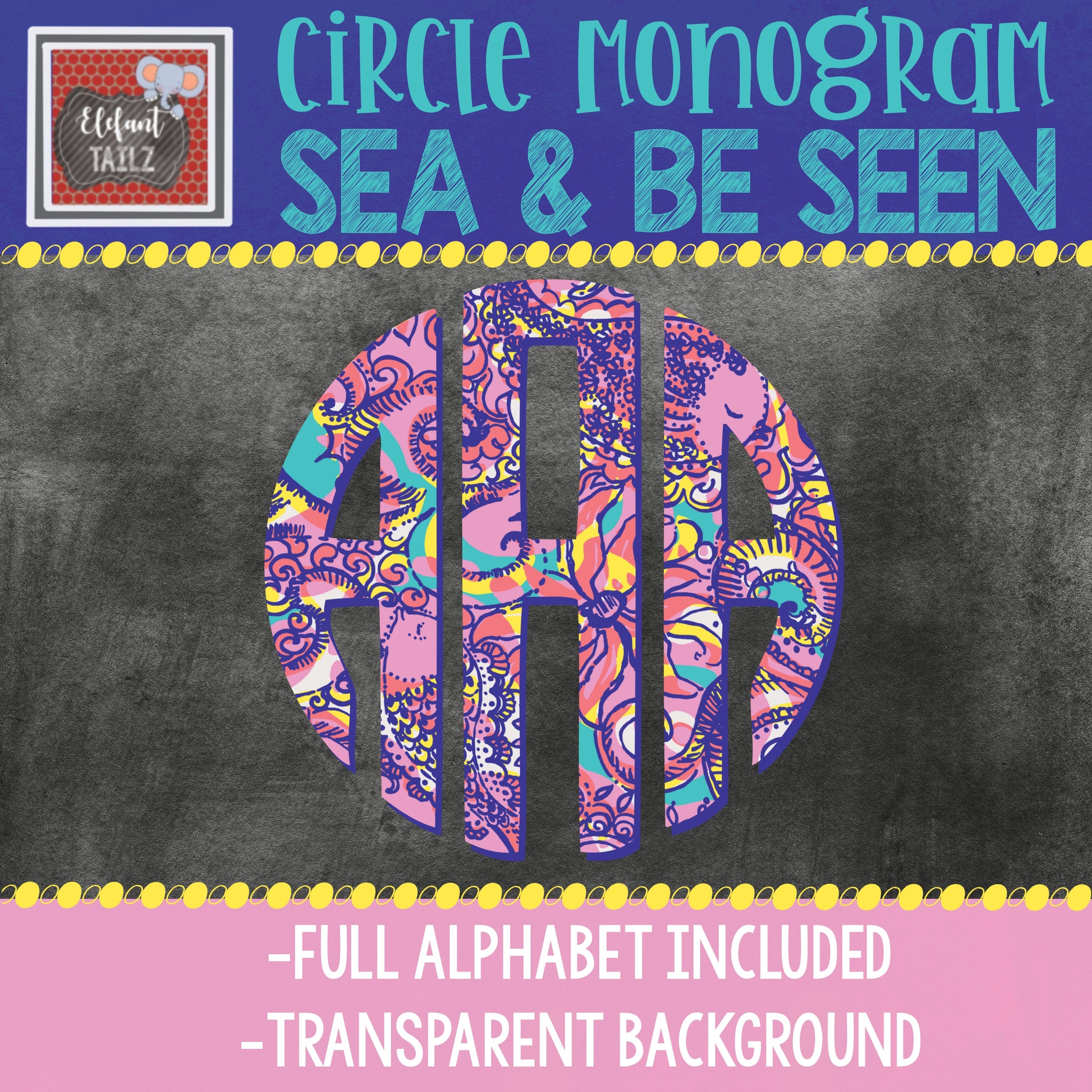 Lilly Pulitzer Sea & Be Seen Circle Monogram