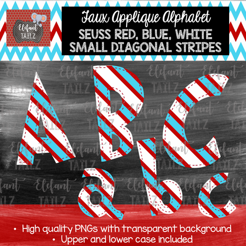 Red Blue White Small Diagonal Stripes Alpha Pack