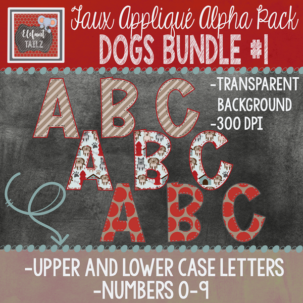 Alpha & Number Pack - Dogs BUNDLE #1