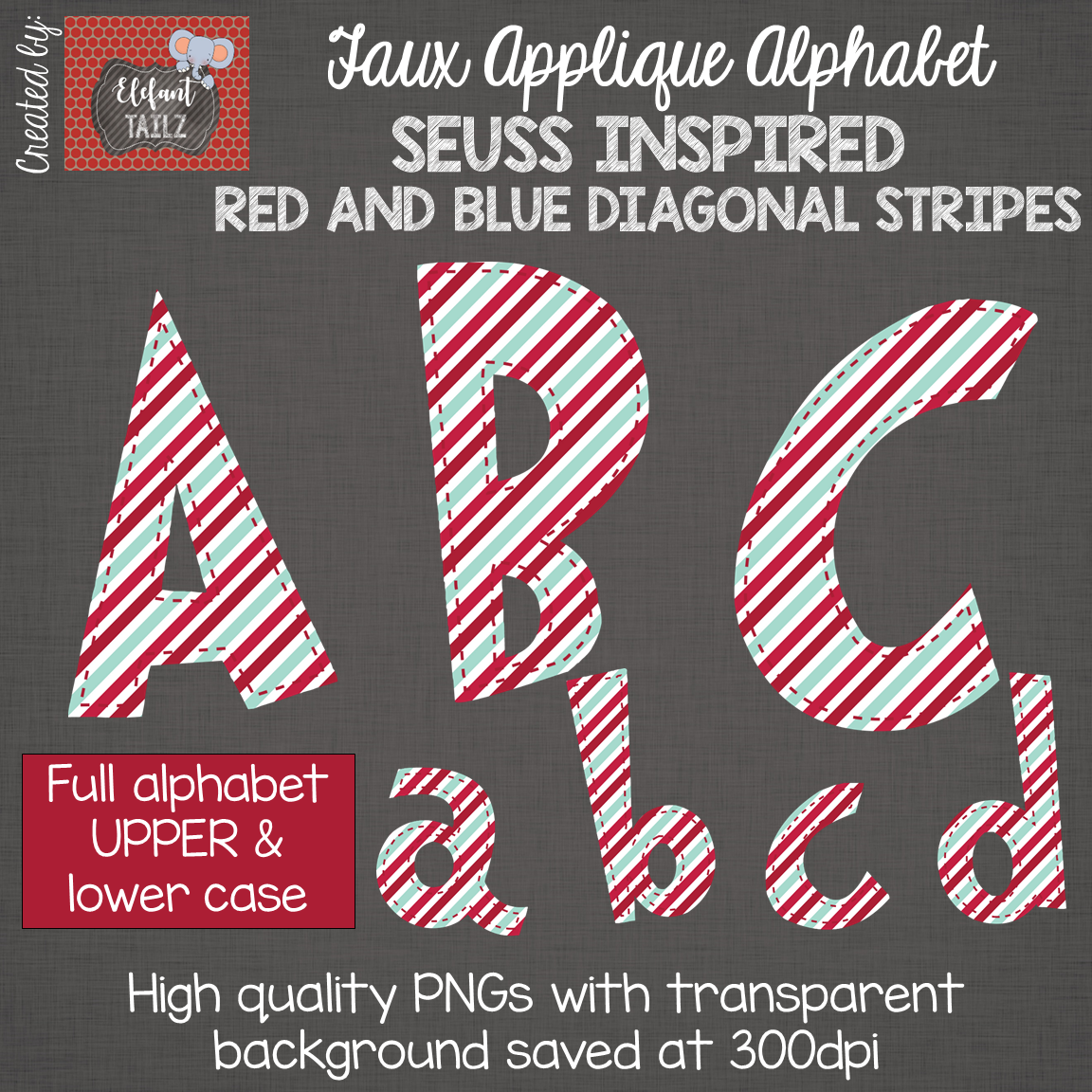 Red & Blue Diagonal Stripes Alpha Pack