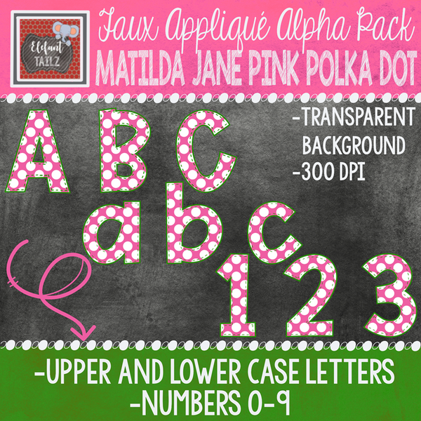 Alpha & Number Pack - Pink & Green BUNDLE