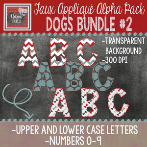 Alpha & Number Pack - Dogs BUNDLE #2