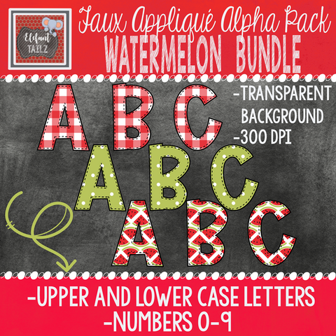 Alpha & Number Pack - Watermelon BUNDLE
