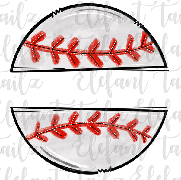Split Baseball Blank