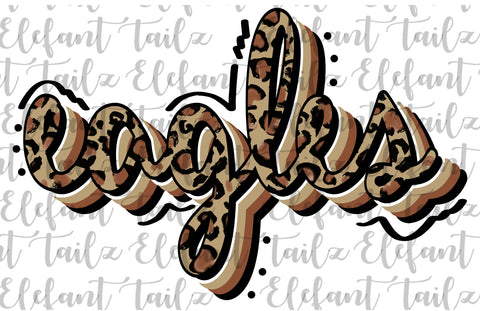 Stacked Script Leopard Eagles