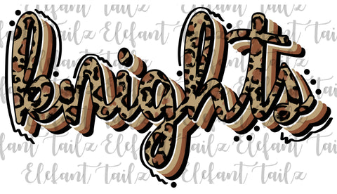 Stacked Script Leopard Knights