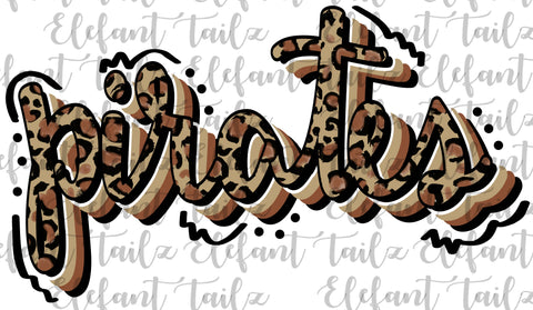 Stacked Script Leopard Pirates