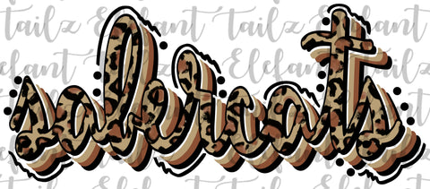 Stacked Script Leopard Sabercats