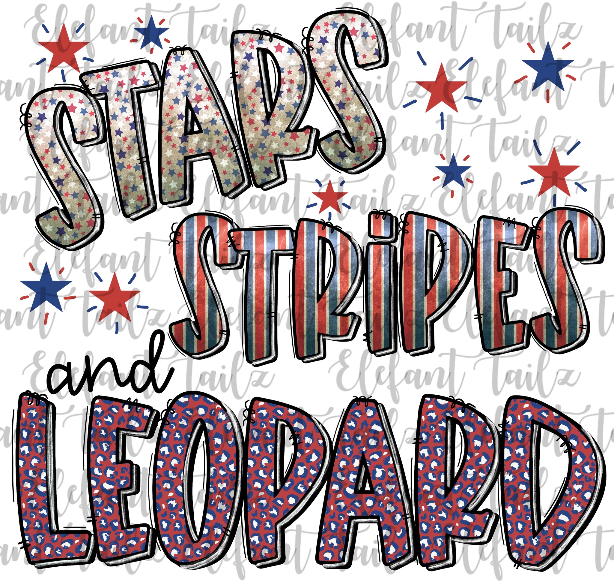 Stars Stripes & Leopard