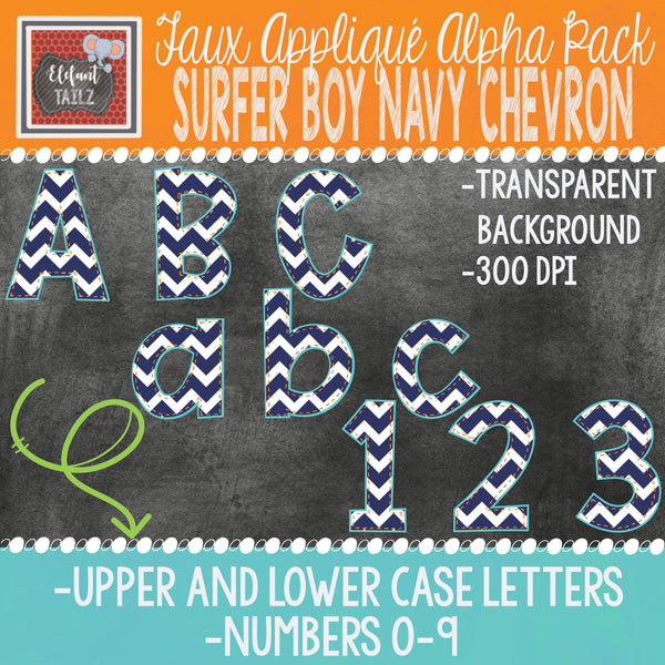 Alpha & Number Pack - Surfer Boy BUNDLE #1