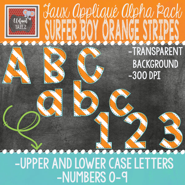 Alpha & Number Pack - Surfer Boy BUNDLE #1