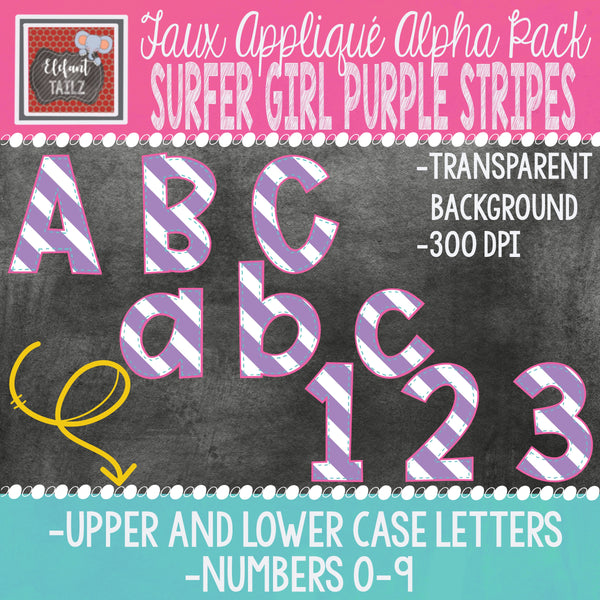 Alpha & Number Pack - Surfer Girl BUNDLE #2