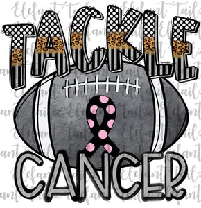 Tackle Cancer Football Black