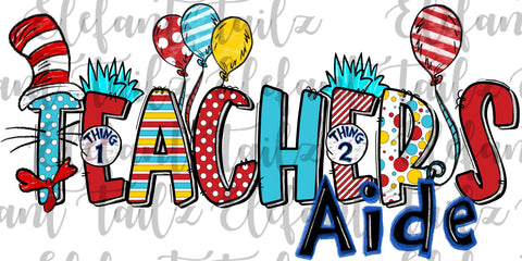 Teacher's Aide Crazy Cat & Balloons 2