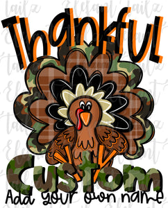 Thankful Camouflage Turkey - Custom Listing