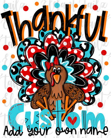 Thankful Bright Turkey - Custom Listing