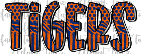Tigers Doodle Letters