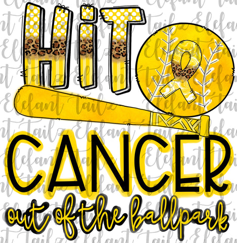 Yellow Hit Cancer Out of the Ballpark - Softball