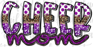 Cheer Mom Purple Dot Leopard 2