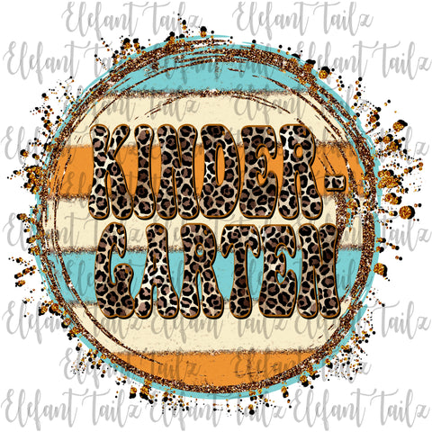 Retro Leopard Circle Kindergarten