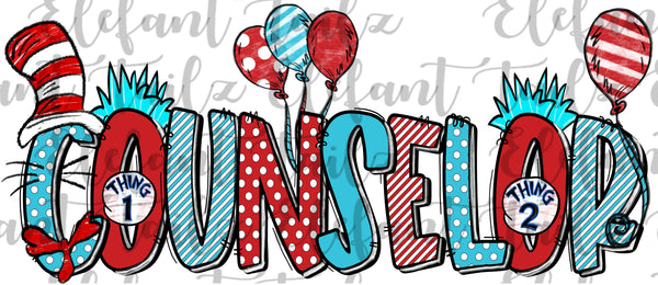 TRANSFER:  Counselor Crazy Cat & Balloons