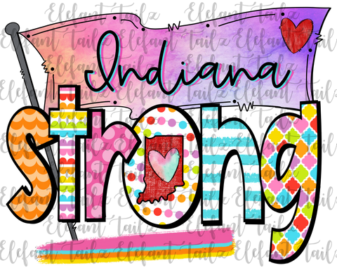 Colorful Indiana Strong