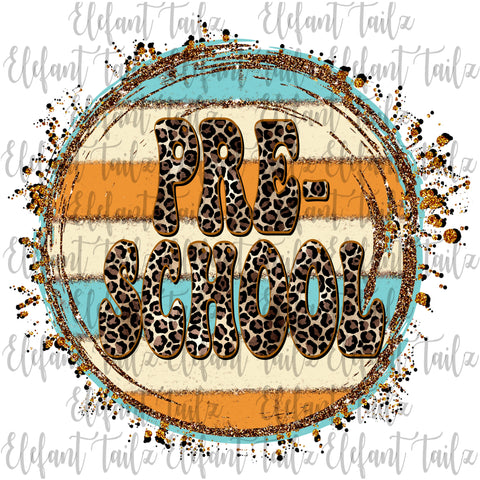 Retro Leopard Circle Preschool